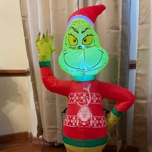 The grinch air blown inflatable 4ft holiday Christmas decor gemmy